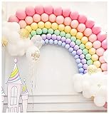 296PCS Rainbow Balloons Arch Garland Kit Macaron 7 Colors Latex Colorful Balloons and Confetti Ballo
