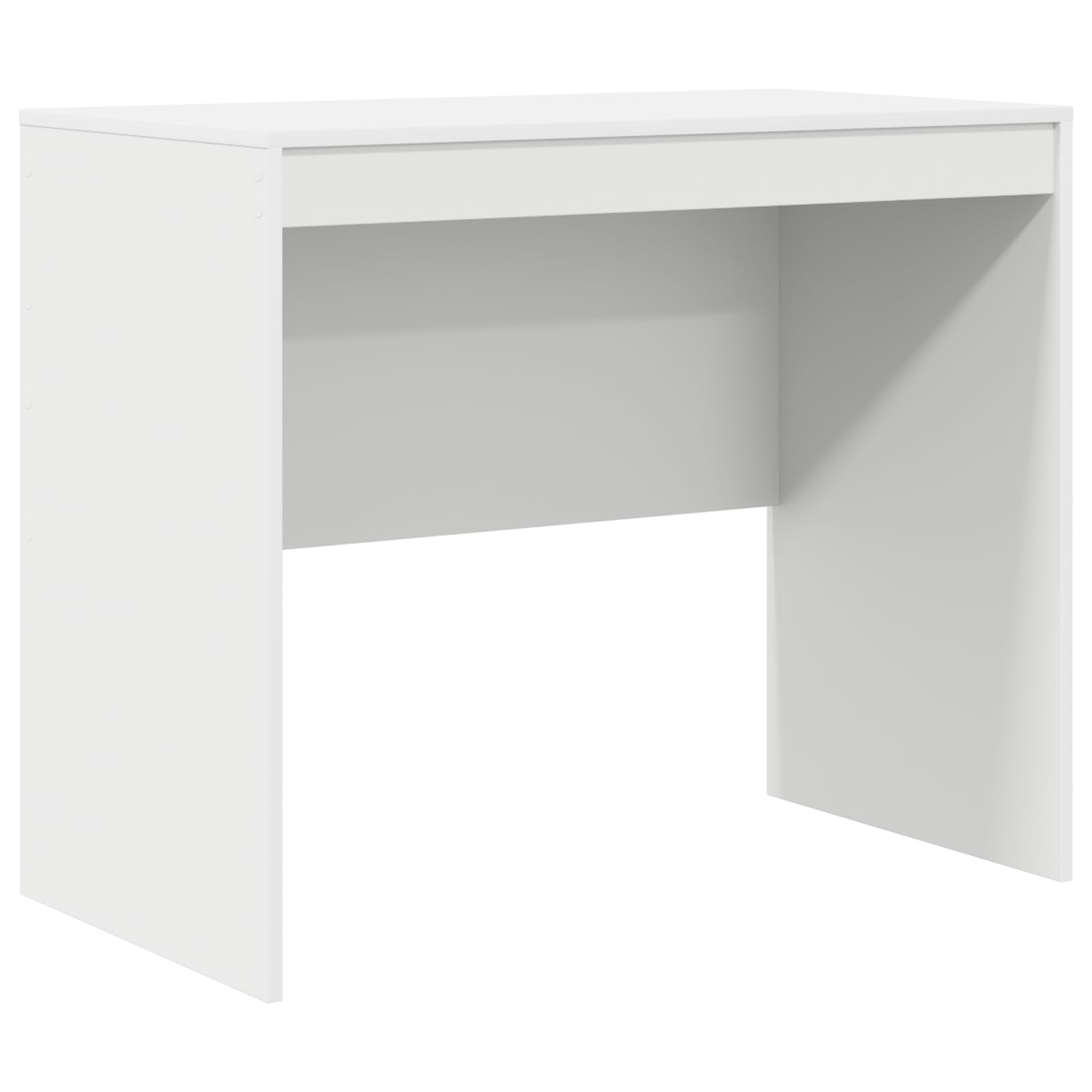 Scrivania per computer in legno bianco, 90 x 50 x 76 cm, con cassetto, robusta scrivania per home office, tavolo da lavoro moderno