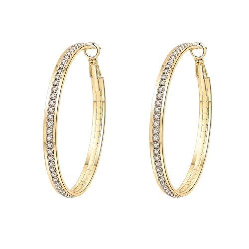 Zircon exquisite rings sparkly earrings Fashion party women and girls holiday gifts S925 Silver ear needles low allergy gold plated earrings