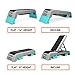 Yes4All Multifunctional Fitness Aerobic Step Platform/Aerobic Deck, Household Step Workout Bench for Home Gym (Blue/Grey)