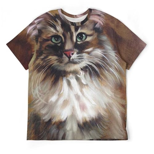 Tshirt Chat Homme avec Impression Graphique Haute Définition - 3