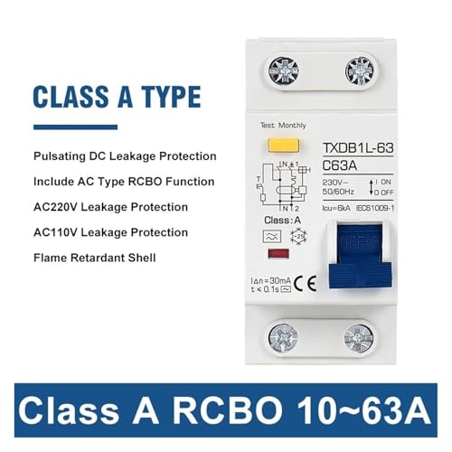 Disjoncteur différentiel Type A 40A haute performance pour tableau AC220V