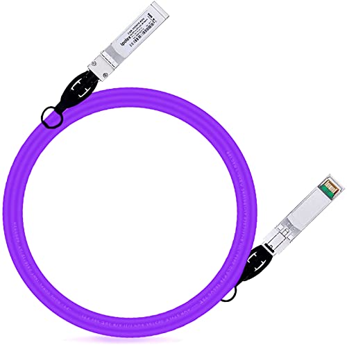 Image of ipolex Colored 10G SFP+ Twinax Cable, Direct Attach Copper(DAC) Passive Cable, 1.5m (4.92ft) in Purple, for Cisco SFP-H10GB-CU1.5M, Meraki, Ubiquit, Mikrotik, Intel, Fortinet, Netgear and More