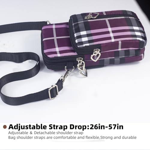 Image of JANKS Small Crossbody Bag for Women - Mini Phone Purses with Crossbody Strap and Wallet - Nylon Arm Bag