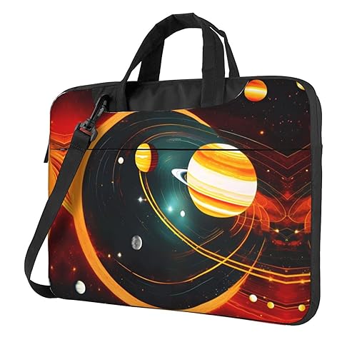 Bolsa de hombro para laptop de 15.6 pulgadas con diseño del sistema solar