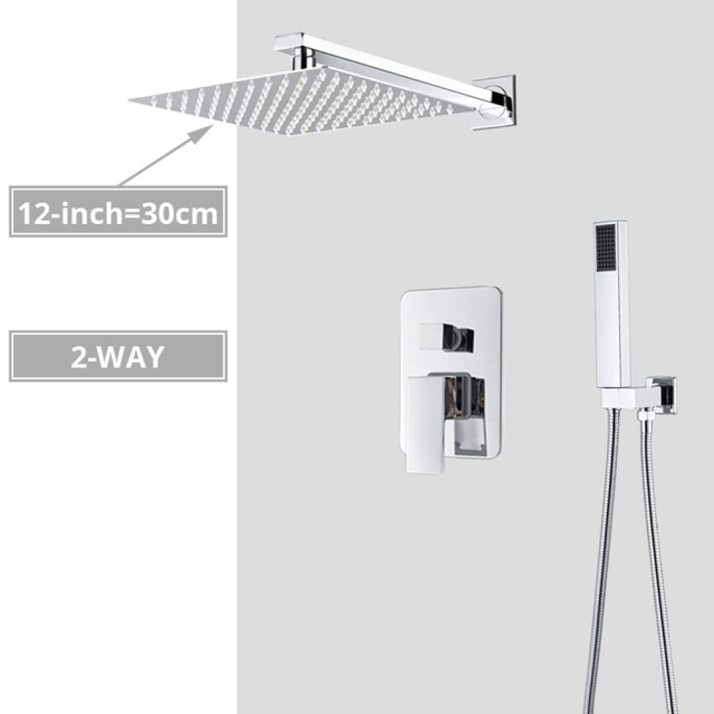 Robinet de douche mural anti-calcaire avec mitigeur de baignoire intégré