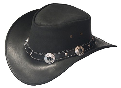 Old Harry's Hats Men's Western Cowboy Hat with Conchos X-Large Black