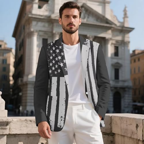 AFPANQZ Men's Sport Coats & Blazers Notched Lapel One Button Lightweight Slim Fit Stylish Suit Jacket with Pockets,S-5XL2