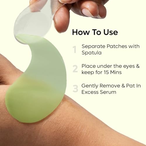 mCaffeine Green Tea Hydrogel Under Eye Patches for Fine Lines Reduction | Cooling Under Eye Patch Mask with 1% Caffeine for Instant Hydration &... - Image 6