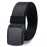 WYuZe Men's Military Tactical Web Belt, Lightweight Casual Nylon Webbing with No Metal Buckle
