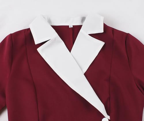 Wellwits Women's Smart Office Lady Work Cocktail Vintage Blazer Dress3