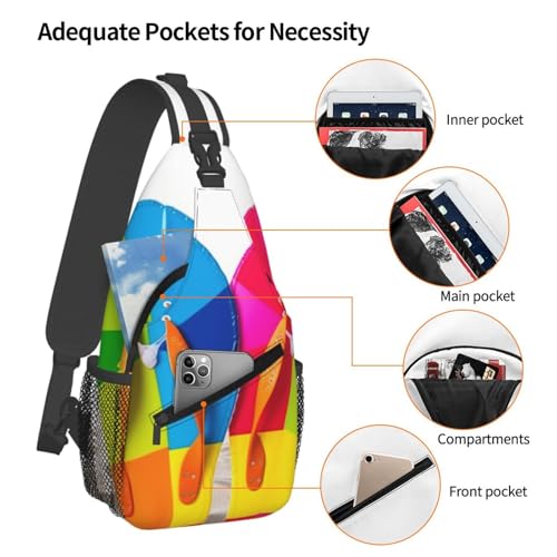 Bolso cruzado de pecho estilo sling para hombre y mujer miniatura 4