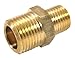 Forney 75533 Brass Fitting, Reducer Adapter, 3/8-Inch Male NPT to 1/4-Inch Male NPT
