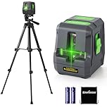 Enventor Laser Level with Tripod, 25M/82ft Green Beam Cross Line Laser Level, Laser Levels Self Leveling with 2 Lines Horizontal/Vertical, 2 Mode Manual/Self-Leveling, IP54, 2 xAA Batteries