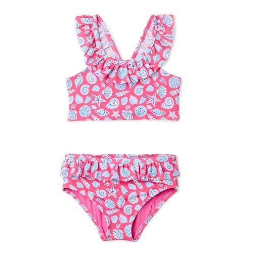 Image of Amazon Essentials Girls' Ruffle Two-Piece Bikini Swim Set