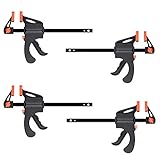 【Robust und langlebig】- Diese Holzgriffklemme aus hochwertigem PP und Karbonstahl mit beschichtetem und wärmebehandeltem und gehärtetem, robust und langlebig, rostfrei und langlebig.