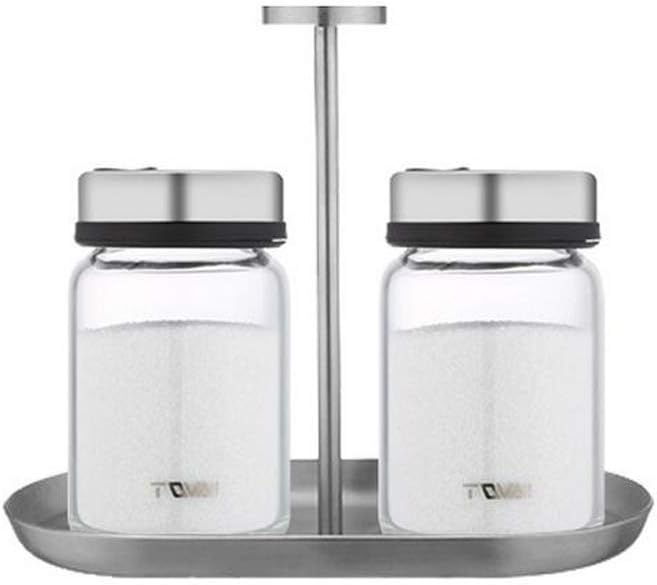 Salt and Pepper Shakers with Adjustable Pour Holes, 250ml