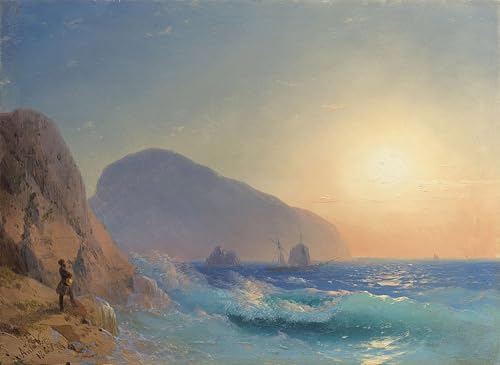 Peinture Poster Graffiti Alexandre Pouchkine Aïvazovski Œuvre d'Art 60x90cm