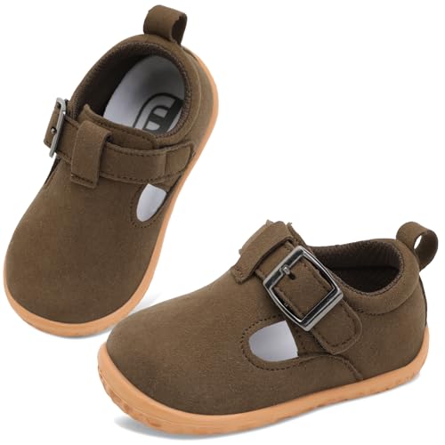 JOINFREE Toddler Girls Boys Mary Jane Dress Shoes Closed Toe Barefoot Lightweight Walking Shoe Party...