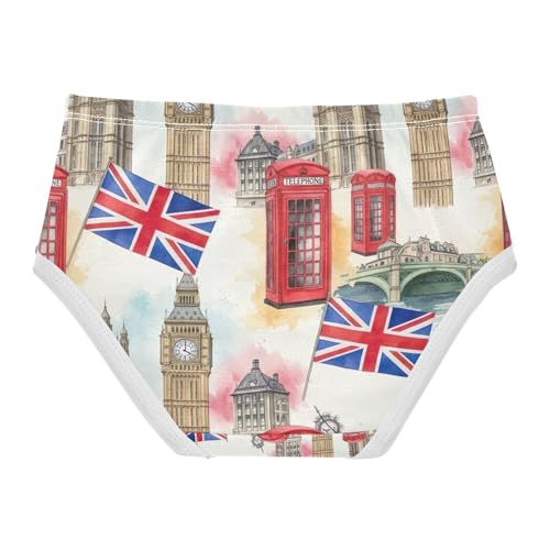London Icons Vintage Toddler Cotton Underwear, Girls Cotton Underwear, 2T–8 Years2