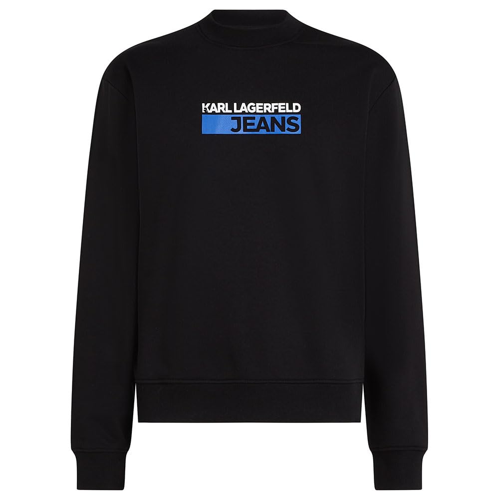 KARL LAGERFELD JEANS, Men's, Regular Logo Sweat, Regular Fit, Black, L