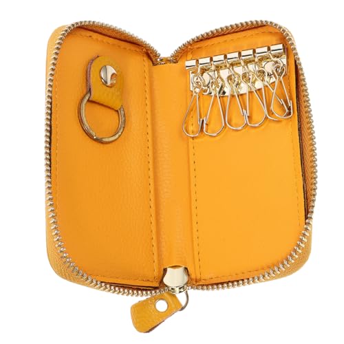 Amosfun Men Wallet Key Hooks Leather Car Key Case Zipper