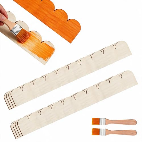 Jikvmis Unfinished Scalloped Decorative Wood Trim