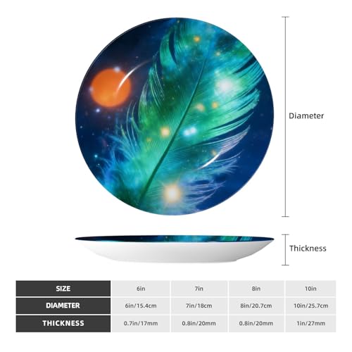 Plato decorativo Night Dome de porcelana fina redondo 6in miniatura 2