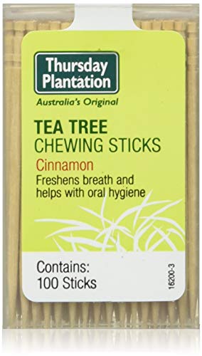 Thursday Plantation Tea Tree Chewing Sticks Cinnamon 1 Pack of 100 Sticks