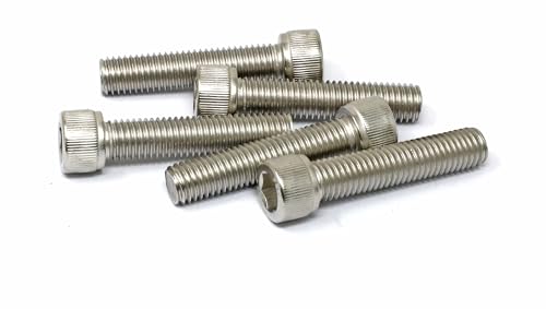 Image of iexcell 5 Pcs M12 x 55mm Thread Pitch 1.75 mm Stainless Steel 304 Hex Socket Head Cap Screws Bolts Kit