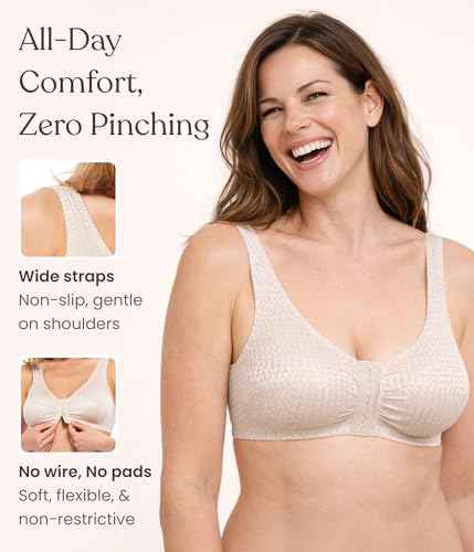 Image of Carole Martin Full-Freedom Comfort Front Closure Bra for Women, Wireless