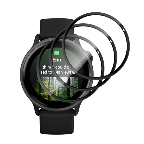 Lutree para Garmin Vivoactive 6 Protector de Pantalla, 3 Piezas 3D Cobertura Completa Sin Burbujas Anti-Arañazo, Transparente HD Flexible Película Protectora