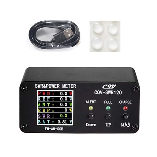 Medidor de onda estacionaria de potencia SWR de 120 W, pantalla HD FM-AM-SSB, pantalla HD a todo color