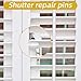 125 PCS Plantation Shutter Repair Kit, Shutter Pins, Repair Plantation Shutters Tool Set, Replacement Repairs Pin, Spring Loaded Pins, Louvers Staples, Washers, Window Shutters Tools Supplies