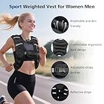 8lb/12lb/16lb/20Lb Weighted Vest for Woman Men with Reflective Stripe, Size Adjustable Strength Training Weighted Vest for Walk Running Jogging - Image 2