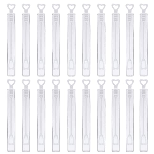 CYIOU 50 pack Party Bag Bubbles Mini Bubble Makers Wedding Bubbles Small Bubbles for Party Bags for Children’s Birthday Party Bag Fillers, Wedding Favours, Kids Toys 10.5 * 1cm (Empty Bubble Tubes)