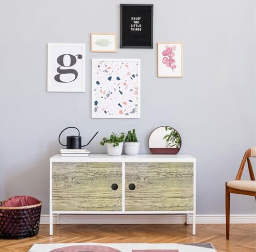 Image of WALLMATE Marble Wallpaper Self Adheisve Marble Wallpaper Waterproof Countertop Furniture Kitchen Marble Sticker (Muddy Wooden, 24x96 Inch)