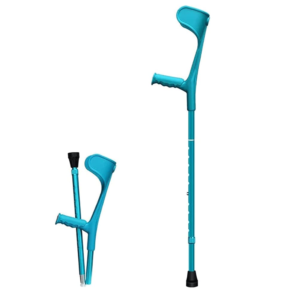 OLOTU Béquilles Médicales Béquilles d'avant-Bras Adultes Cannes en Aluminium Pliables 10 bâtons de Marche médicaux réglables en Hauteur pour Hommes Femmes Béquille pour Adultes