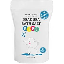 Aromasong Dead Sea Salt for Kids Bath Soak, 4 Lbs. Fine Grain Large Bulk resealable Pack, 100% Pure & Natural.