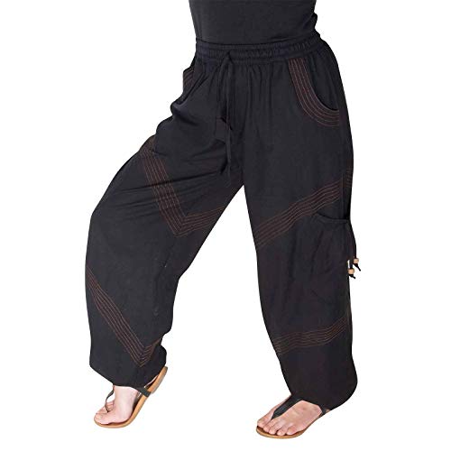 KUNST UND MAGIE Goa - Pantalones de buceo unisex Negro y marrón XXL