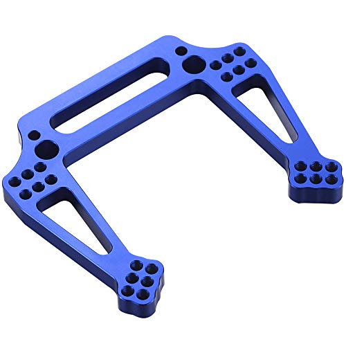 2-Pack Aluminum Front And Rear Shock Tower Set Upgrade Parts For 1/10 Traxxas 2Wd Slash Stampede Rustler Vxl Blue-Anodized #TOP1