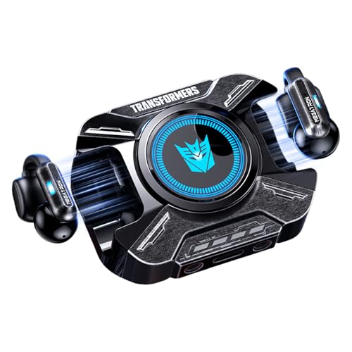 Transformers Clip-On Earbuds Open Ear Headphones Wireless Bluetooth (Megatron Black)