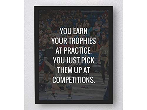 Miniatura 6 de "You Earn Your Trophies At Practice"- Motivational Quotes Wall Art- 8 x 10" Inspirational Poster Print-Ready to Frame. Ideal for