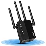 【4 antenas externas】 Este repetidor WiFi se utiliza como casa entre el router WiFi y el lugar donde se desea una mejor cobertura WiFi, principalmente para amplificar la señal WiFi existente para toda la casa. El extensor WLAN está equipado con 4 antenas de alta ganancia. El extensor de banda dual y el enrutador de banda dual se pueden usar juntos, por lo que el alto rendimiento de la banda de frecuencia dual se destaca.