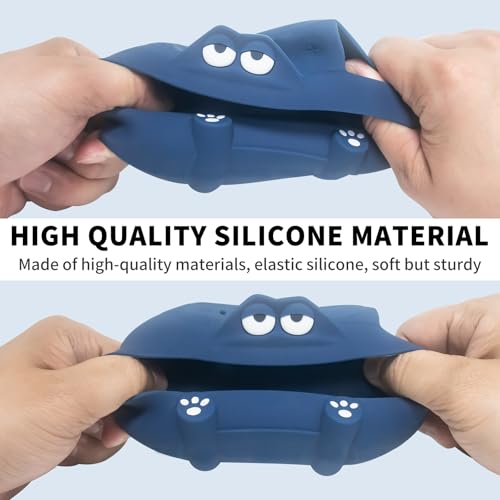 Image of for Anker Soundcore Select 4 Go Speaker Cartoon Cute Silicone Case Cover, Anti Scratch Shockproof Protective Skin Cover Compatible with Soundcore Select 4 Go Bluetooth Shower Speaker (Deep Blue)