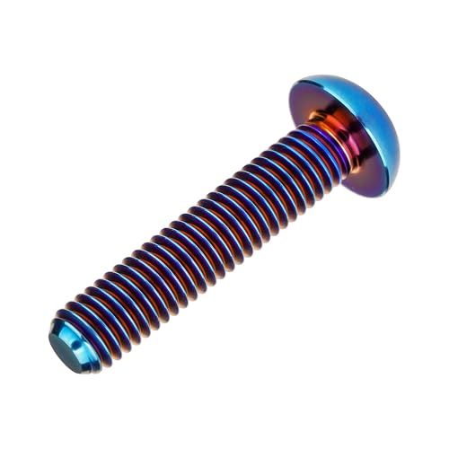 Image of Titanium Bolt M4x6 8 10 12 15 20mm Hex Head Screws for Bicycle Pack of 4 (Burnt Blue, M4x20mm)