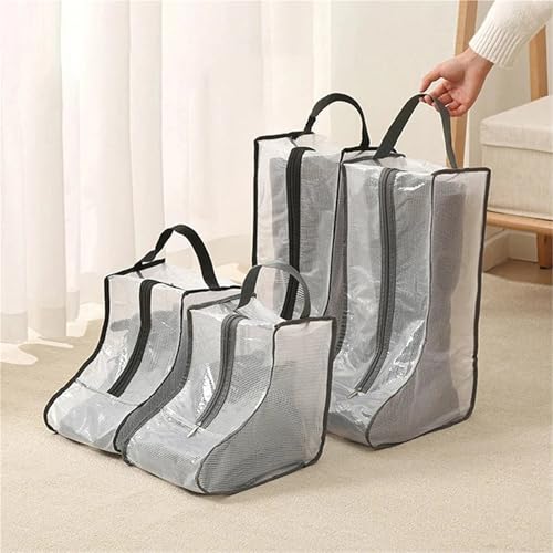 Bolsa de zapatos de viaje para botas largas fútbol impermeable S 4