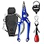 7'' Split Ring Nose, Sapphire Blue Handle