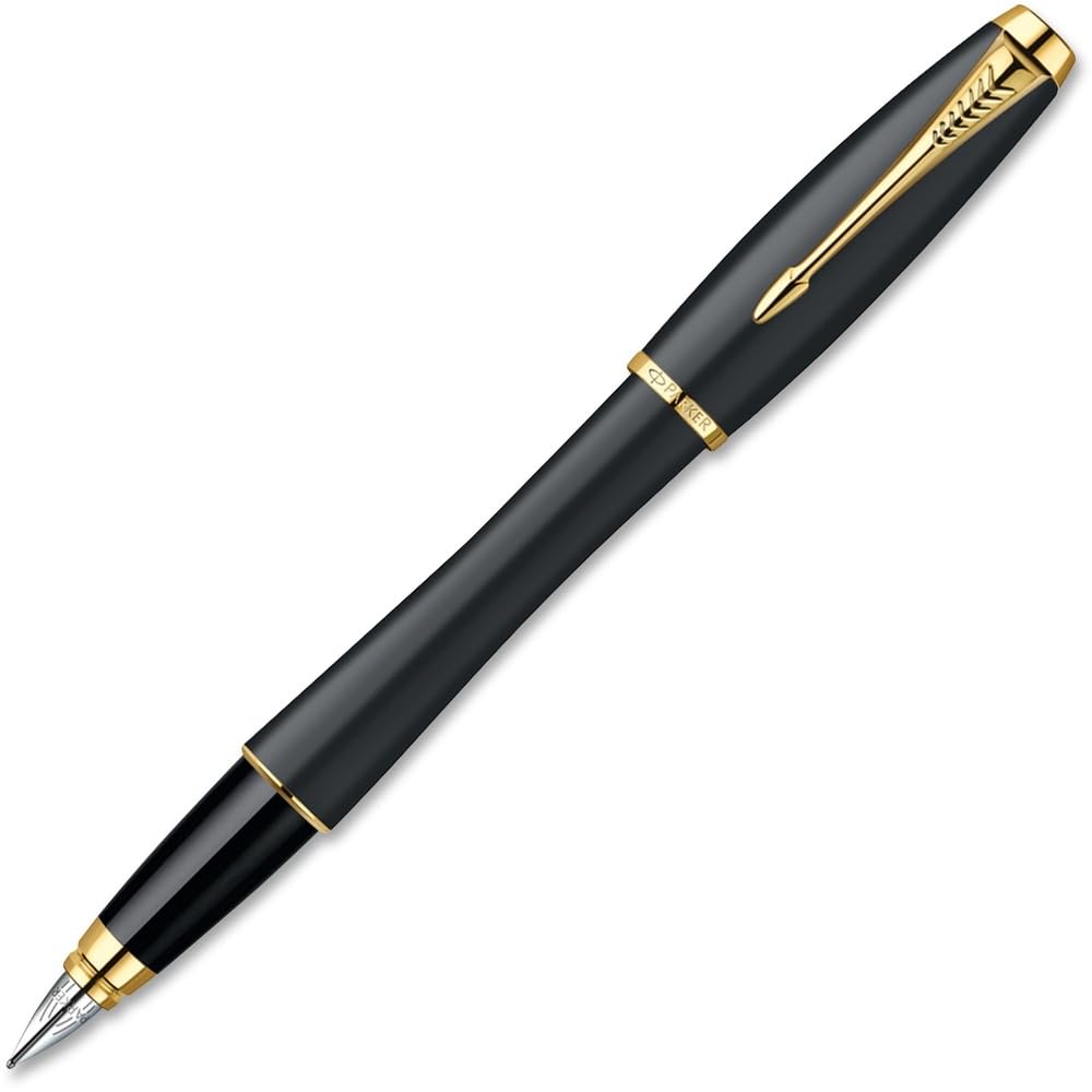 Parker Urban Fountain Pen Muted Black With Gold Trim Fine