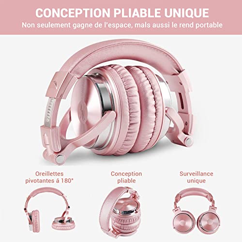 OneOdio Casque Audio Filaire DJ Piano Guitare avec Micro, Hi-Res Audio Extra Basse Son, Léger Confort Pliable Casques… - Les Beatles, Paul McCartney, John Lennon, RIngo Starr, George Harrison OneOdio Casque Audio Filaire DJ Piano Guitare avec Micro, Hi-Res Audio Extra Basse Son, Léger Confort Pliable Casques… – Image 6